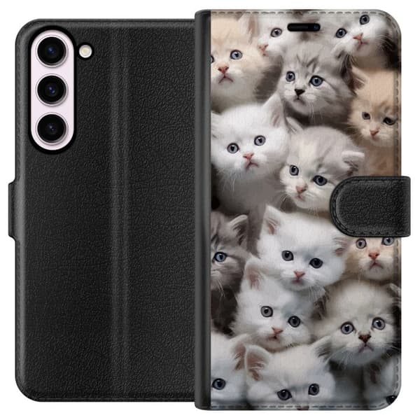 Kompatibelt Plånboksfodral till Samsung Galaxy S23+ Katter