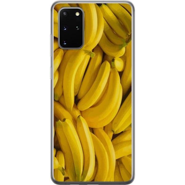 Samsung Galaxy S20+ Genomskinligt Skal Banana Pattern – lekfullt mönster med gula bananer