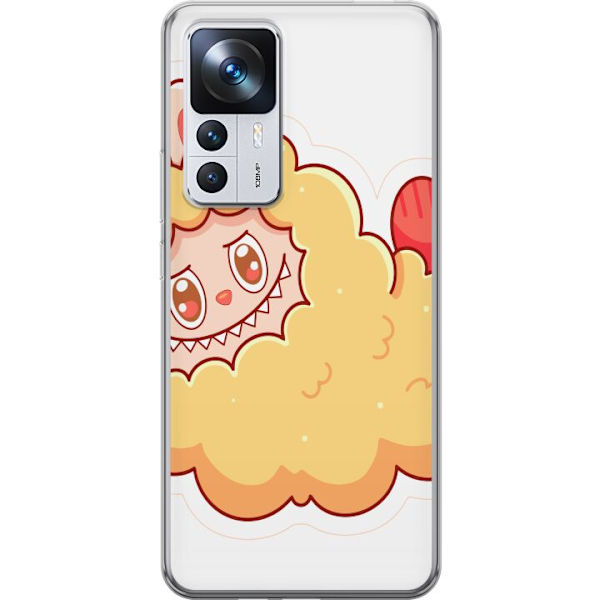 Xiaomi 12T Läpinäkyvä kuori Labubu Pesukarhu Pop Mart Hahmo Keräilyesine Söpö Suunnittelu Suosittu Teema Taideteos Leikkisarja