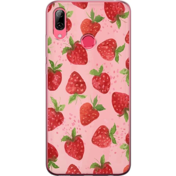 Huawei Y7 (2019) Genomskinligt Skal Strawberry Dreams – jord