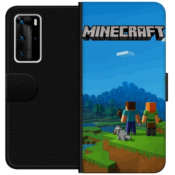 Huawei P40 Pro Tegnebogsetui Minecraft Key Art
