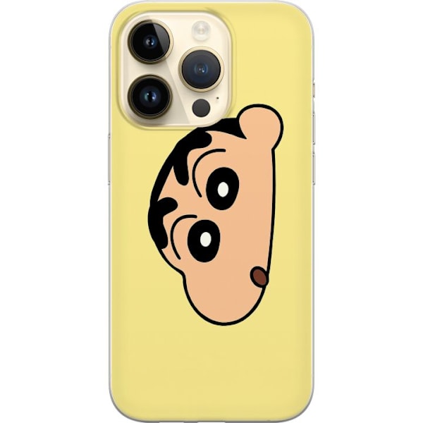Apple iPhone 15 Pro Genomskinligt Skal Peeking Shinchan