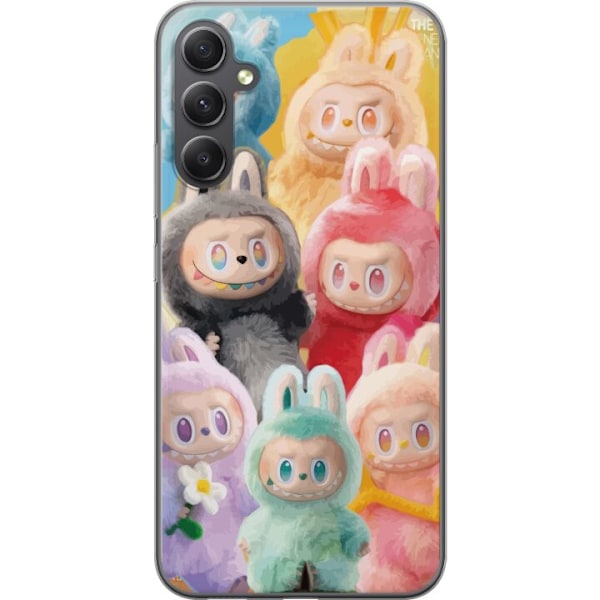 Samsung Galaxy S23 FE Genomskinligt Skal Labubu Sketch Style – Handritat monster i tusch