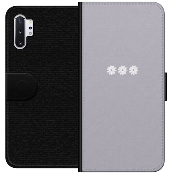 Samsung Galaxy Note10+ Tegnebogsetui Lilla Blomminimalisme - s