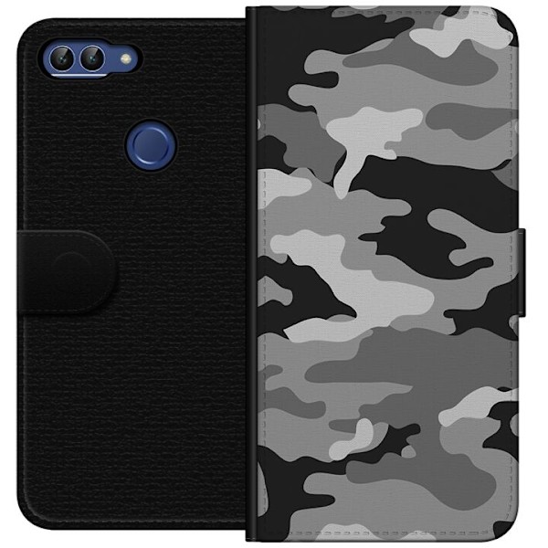Huawei P smart Lompakkokotelo Militääri B/W