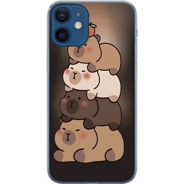 Kompatibelt Mobildeksel til Apple iPhone 12 Capybara Kawaii Søt Dyrefigur