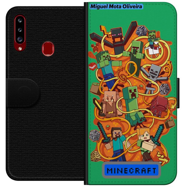 Samsung Galaxy A20s Lompakkokotelo Minecraft