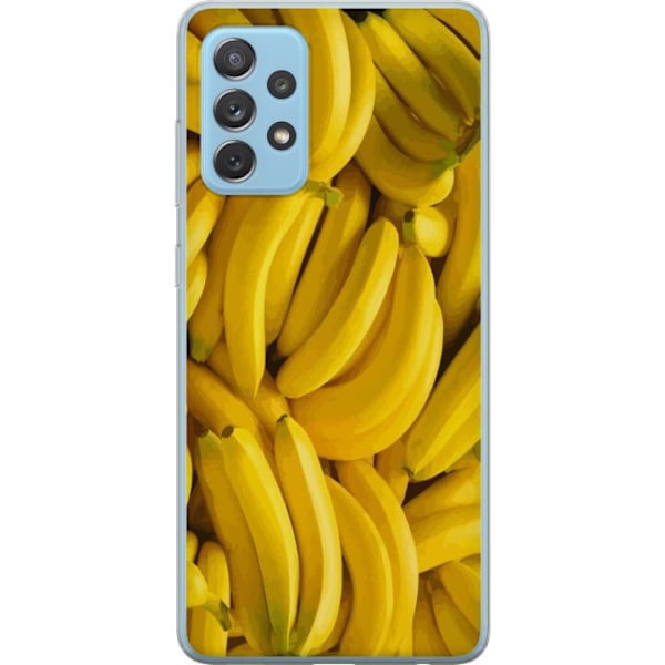 Samsung Galaxy A72 5G Genomskinligt Skal Banana Pattern – lekfullt mönster med gula bananer