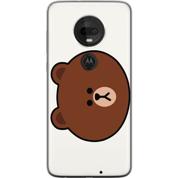 Motorola Moto G7 Gjennomsiktig deksel line friends brown