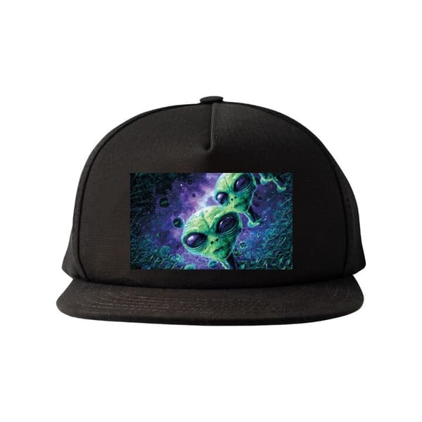 Snapback-lue svart one size