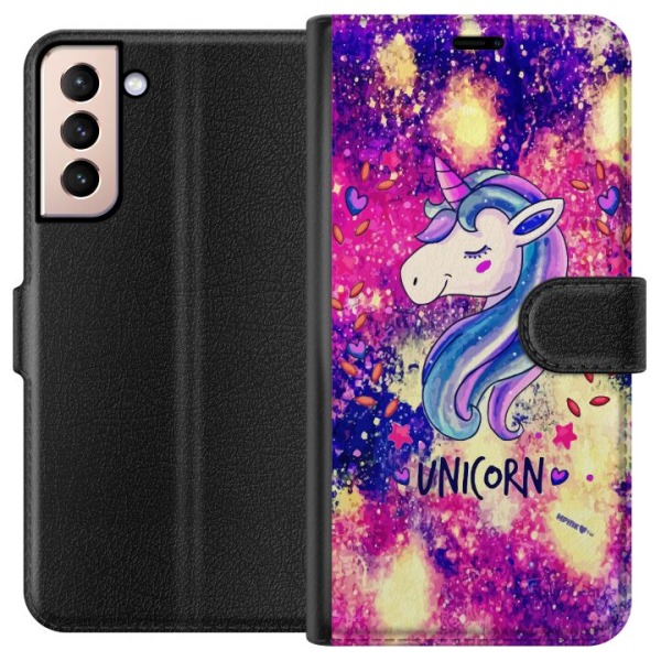 Samsung Galaxy S21 Plånboksfodral Unicorn Enhörning