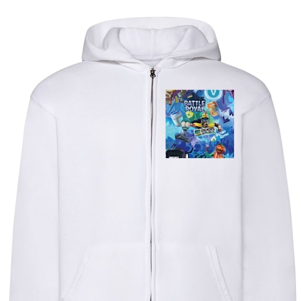 Zip-Hoodie | Huvtröja med Dragkedja för Vuxna Fortnite vit M
