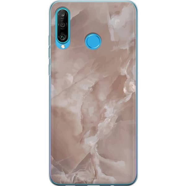 Kompatibel Mobilcover til Huawei P30 lite Marmor Lyserød