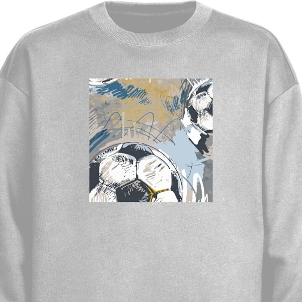 Sweatshirt til Voksne | Klassisk Collegebluse Fodbold grå M