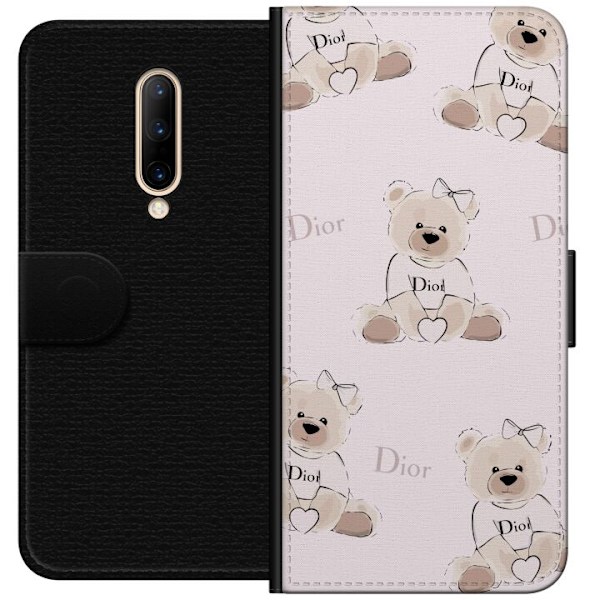 OnePlus 7 Pro Tegnebogsetui Teddy Dior Vibes - luksuriøs bamse i modetil