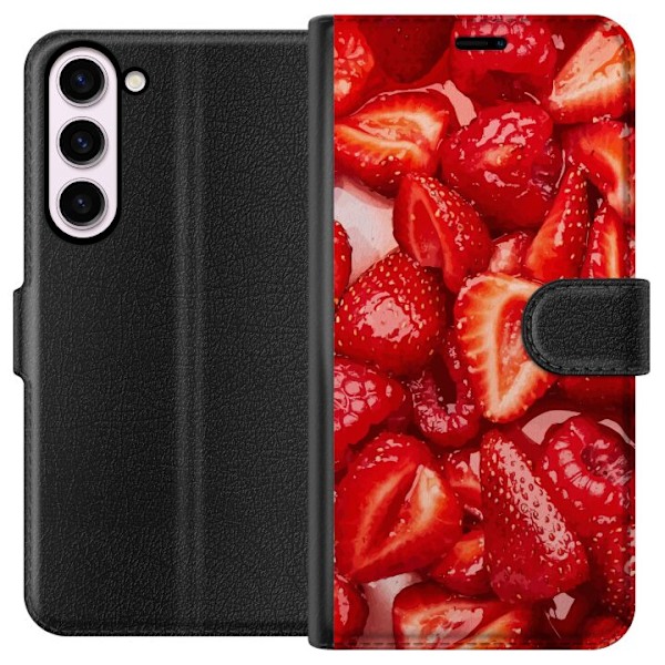 Samsung Galaxy S23+ Plånboksfodral Jordgubbsmönster – söt