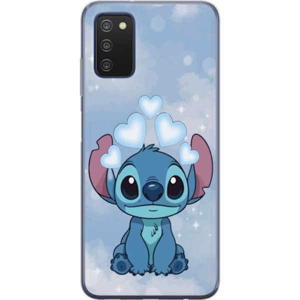 Samsung Galaxy A03s Läpinäkyvä kuori Stitch Hyppäävä Ilo - Hauska Suunnittelu Lahjalle