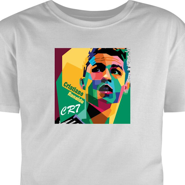 Barn-T-shirt | Bekväm T-shirt för Barn Ronaldo grå 9-11 År