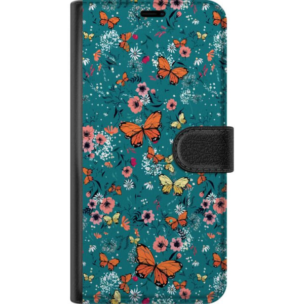Xiaomi Poco X3 NFC Tegnebogsetui Sommerfugle og blomster