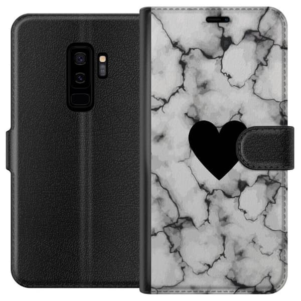 Kompatibelt Lommeboketui til Samsung Galaxy S9+ Marmor Hjertet
