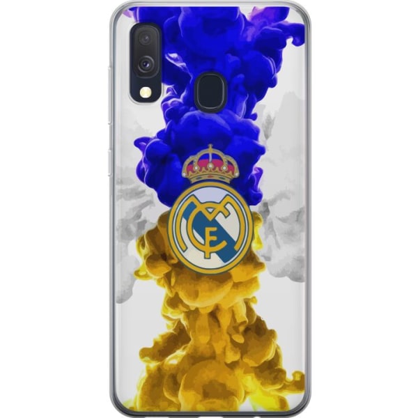 Samsung Galaxy A40 Genomskinligt Skal Real Madrid Färger