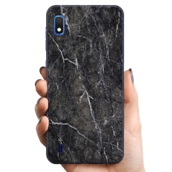 Samsung Galaxy A10 TPU Mobilcover Sort Marmor