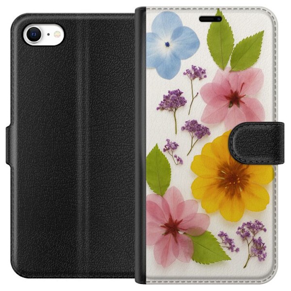 Apple iPhone 6s Tegnebogsetui Pressede blomster