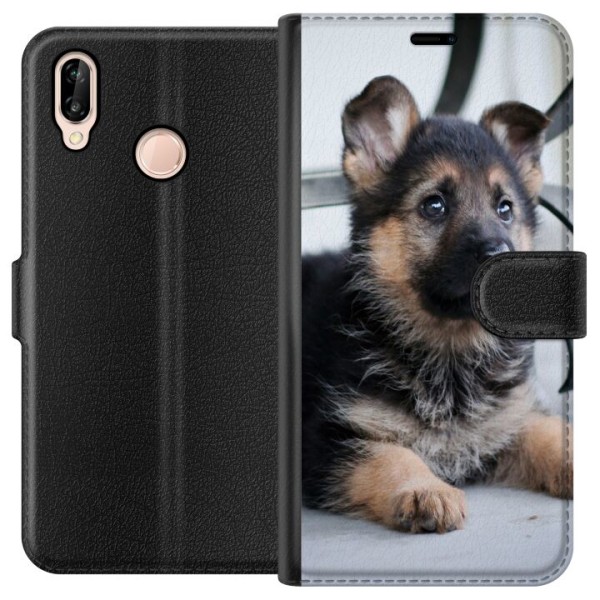 Huawei P20 lite Lompakkokotelo Saksanpaimenkoira Puppy