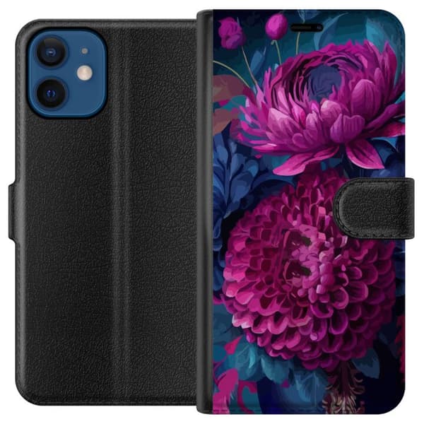 Kompatibelt Plånboksfodral till Apple iPhone 12 Blommor