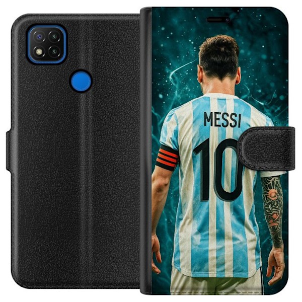 Xiaomi Redmi 9C Tegnebogsetui Messi