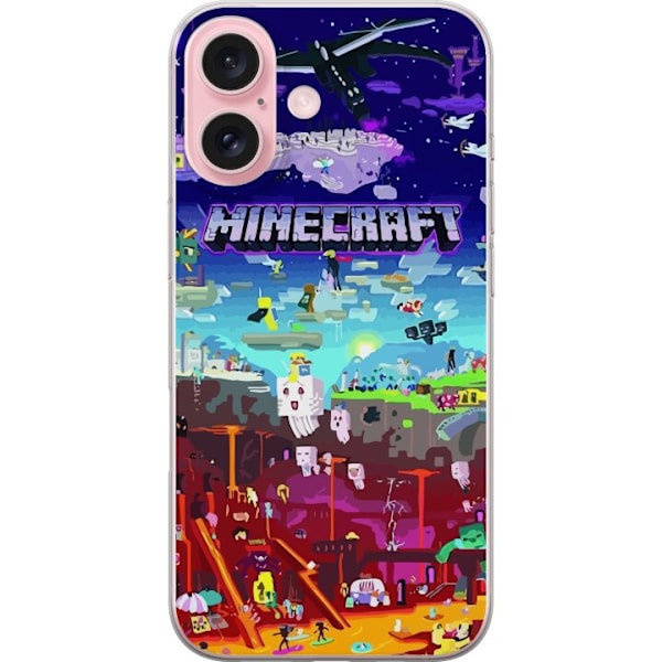 Apple iPhone 16 Gjennomsiktig deksel Minecraft