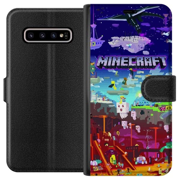 Kompatibelt Lommeboketui til Samsung Galaxy S10+ Minecraft