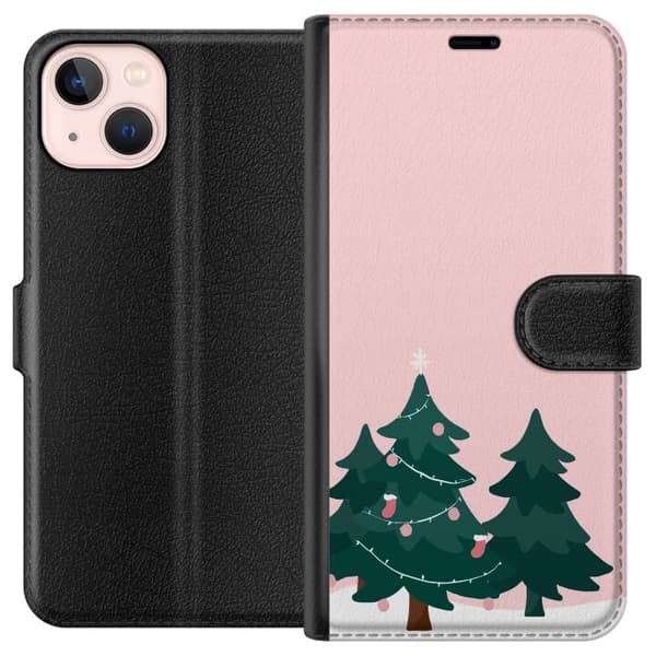 Kompatibel Tegnebogsetui til Apple iPhone 13 mini Juletræer Glædelig Jul