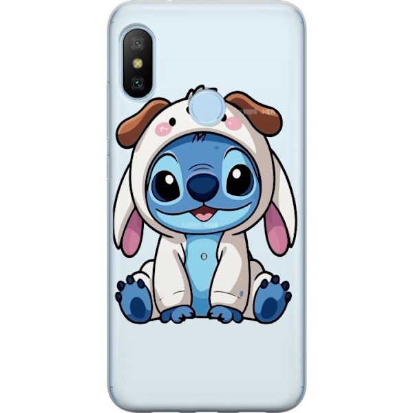 Xiaomi Mi A2 Lite Läpinäkyvä kuori Stitch Koirapuku Lilo & Stitch Disney Hauska Design Sininen Avaruusolento Sarjakuva Hahmo Suosittu Lapsille Suos
