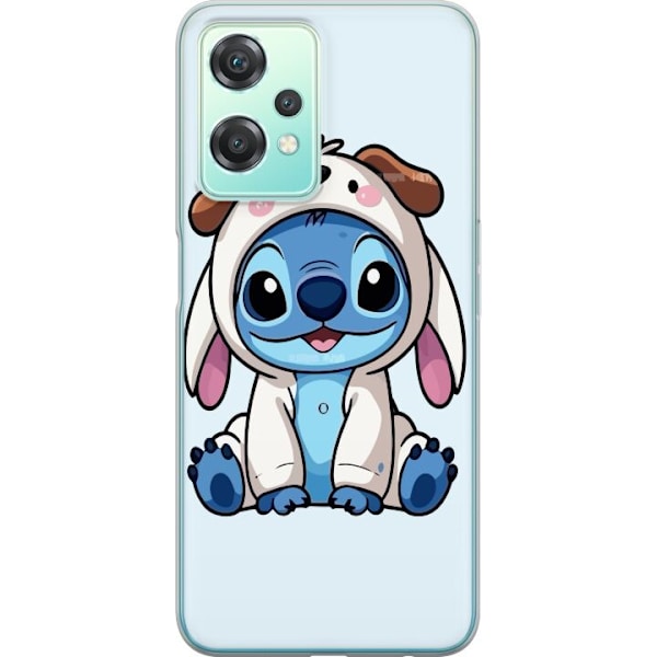 OnePlus Nord CE 2 Lite 5G Läpinäkyvä kuori Stitch Koirapuku Lilo & Stitch Disney Hauska Design Sininen Avaruusolento Sarjakuva Hahmo Suosittu Lapsi