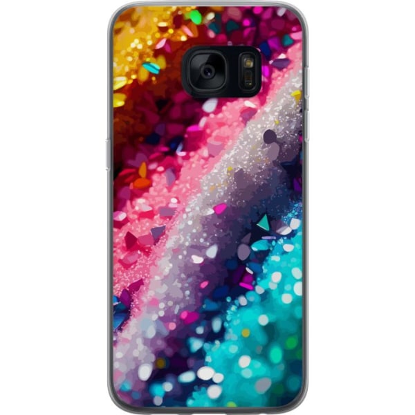 Samsung Galaxy S7 Gjennomsiktig deksel Glitter