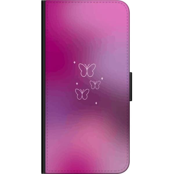 Kompatibel Tegnebogsetui til OnePlus 9 Pro Sommerfugle Lilla