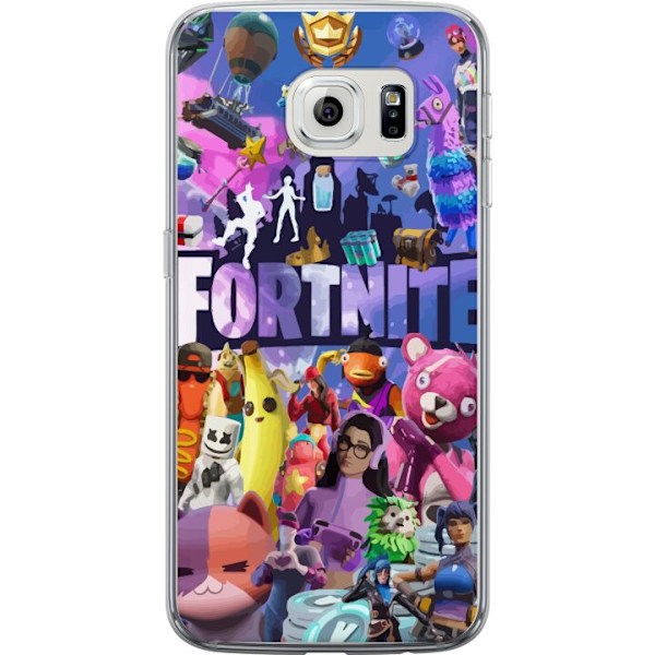 Samsung Galaxy S6 edge Genomskinligt Skal Fortnite Skins Emotes Battle Royale Karaktärer Gamer Gamingmotiv Coolt Barn Ungdom