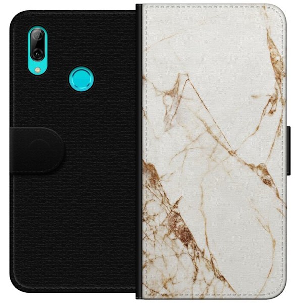 Huawei P smart 2019 Plånboksfodral Vit marmor