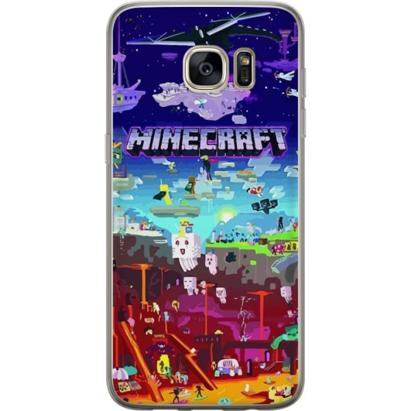 Samsung Galaxy S7 edge Läpinäkyvä kuori Minecraft