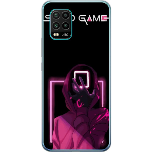 Xiaomi Mi 10 Lite 5G Genomskinligt Skal Squid Game Tema Populär Serie Motiv Grafiskt Ikoniskt Design Asiatisk Popkultur Spänning Drama
