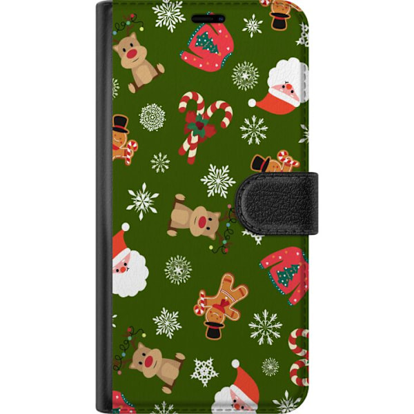 Samsung Galaxy S10e Plånboksfodral Grönt Julmönster