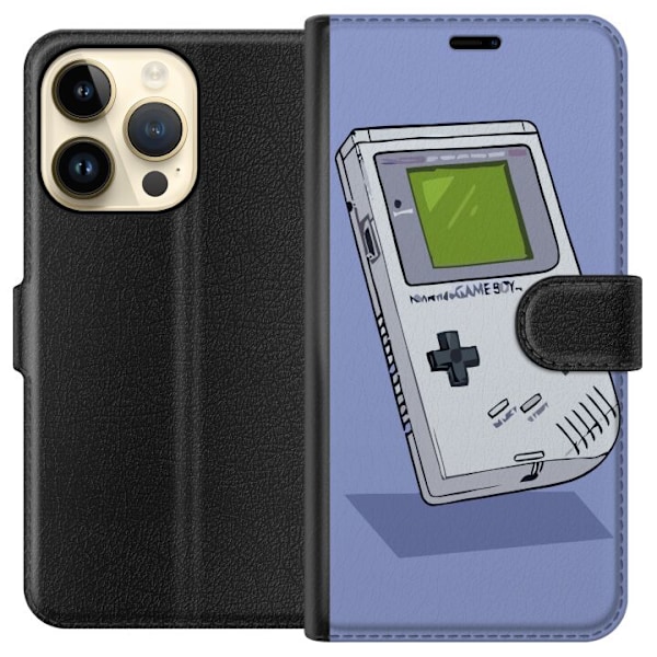 Apple iPhone 15 Pro Lommeboketui Game Boy Lilla