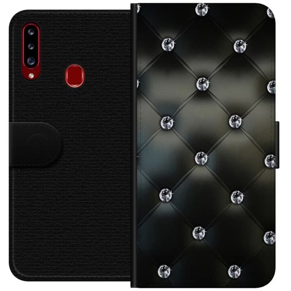 Kompatibel Tegnebogsetui til Samsung Galaxy A20s Stor som diamant