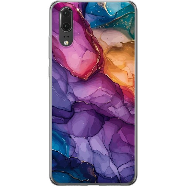 Huawei P20 Gennemsigtig cover Farverige stenar