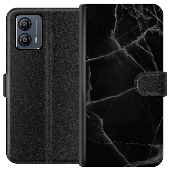 Motorola Moto G53 Tegnebogsetui Sort marmor