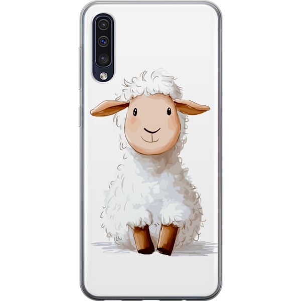 Samsung Galaxy A50 Läpinäkyvä kuori Suloinen Lammas - lasten ja vauvan tuotteita sarjakuvatyyliin