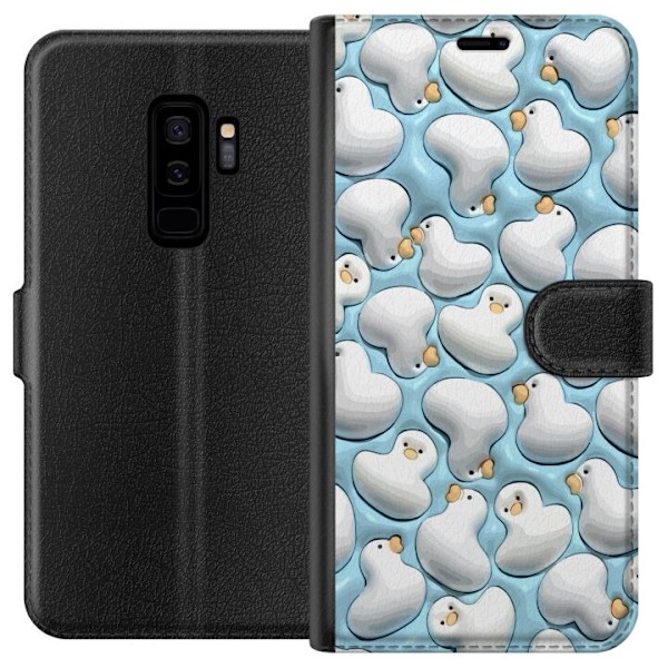 Samsung Galaxy S9+ Plånboksfodral Bubbliga Ankor Blå