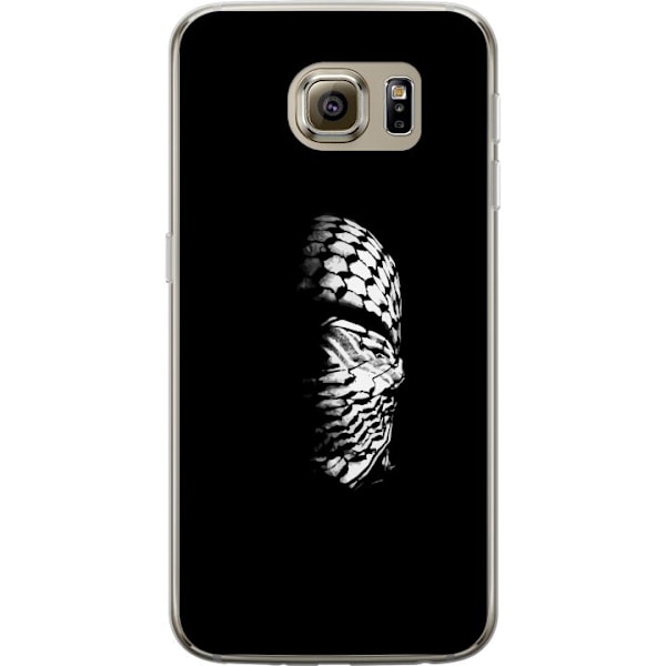 Samsung Galaxy S6 Läpinäkyvä kuori Keffiyeh-kuviointi - klassinen palestiinalainen mustavalkoinen shaali, jolla on kulttuurinen merkitys
