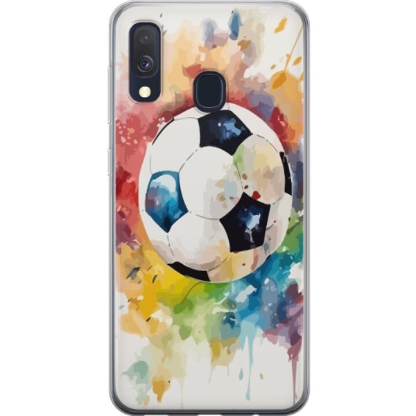 Samsung Galaxy A40 Gjennomsiktig deksel Fotball
